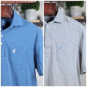 Lot 2- Johnnie-O Hangin' Out Original Golf Polo Shirt Short Sleeve Size Medium
